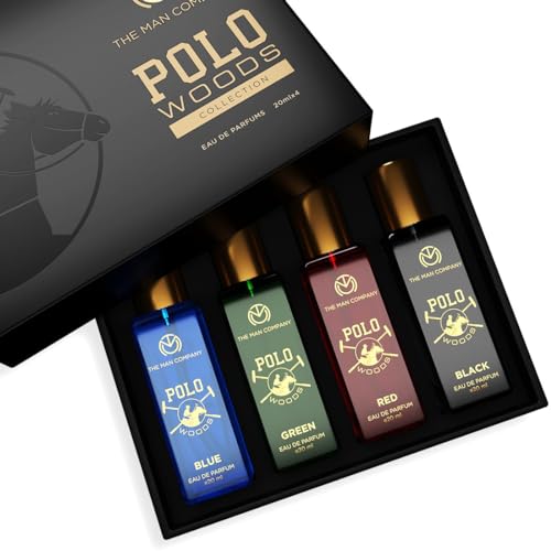 The Man Company Specially Curated Perfume Gift Set For Men 4 * 20Ml – Polo Woods Collection | Premium Long-Lasting Fragrance | Luxury Eau De Parfum | Gift Set For Him