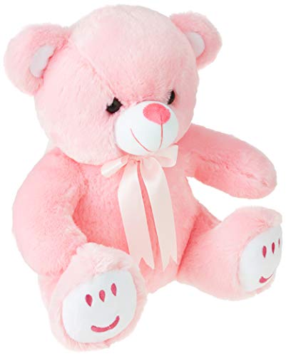 Amazon Brand – Jam & Honey Teddy Bear, Cute, Soft Toy (33 Cm, Pink), Great Birthday Gift