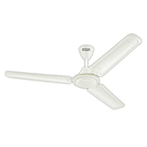 Hindware Smart Appliances Recio Bianco 1200Mm Star Rated Ceiling Fan For Home With 425 Rpm Energy Efficient Silent Air Delivery Fan 51 Watt Copper Motor And Aerodynamic Blades