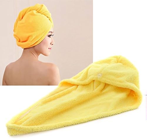 Status Contract Super Absorvent Head Towel (Pack Of 2) (Yellow)
