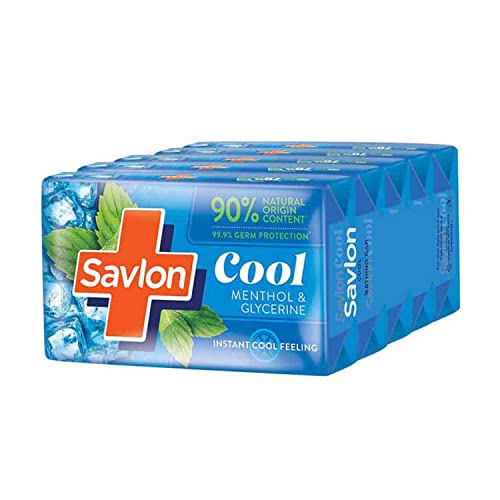 Savlon Cool Soap Menthol & Glycerin 125G (Pack Of 5)