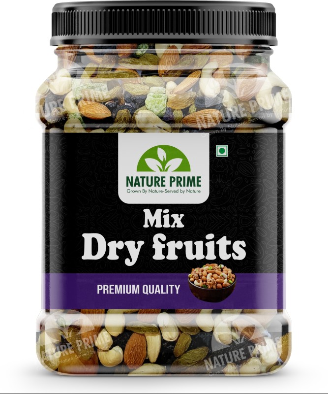 Nature Prime Primium Mix Dry Fruits (Almonds, Cashew, Raisin,Black Raisin, Apricot,Kiwi) Almonds(2 X 0.5 Kg)