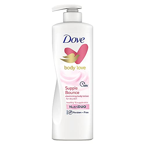 Dove Body Love, Supple Bounce Body Lotion, 400 Ml , For Supple Healthy Skin, 48Hrs Long-Lasting Moisturization, Paraben-Free, Plant Based Moisturizer