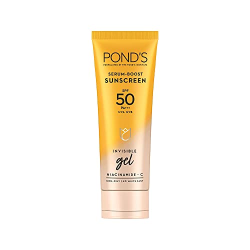 Pond’S Serum Boost Sunscreen Prevent And Fade Dark Patches With The Power Of Spf 50 And Niacinamide-C Serum 100G