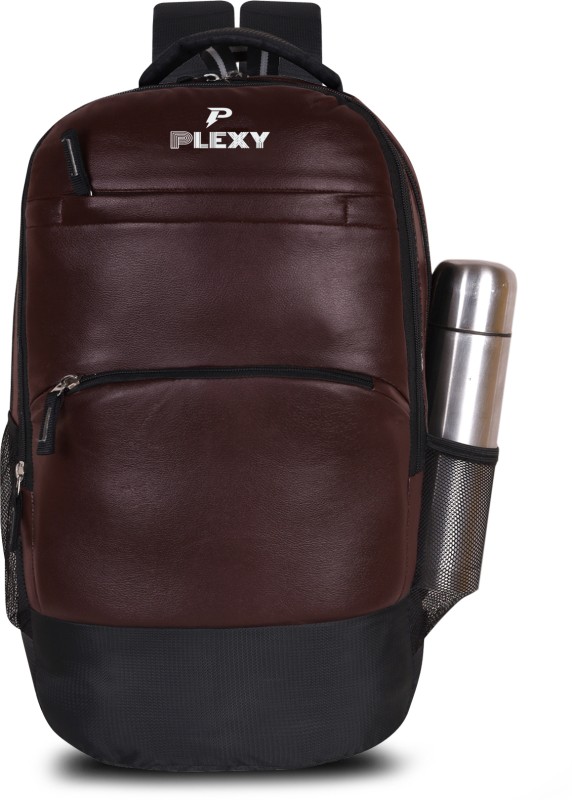 Plexy 30L Laptop Faux Leather Wind Series Bagpack 30 L Laptop Backpack(Black)