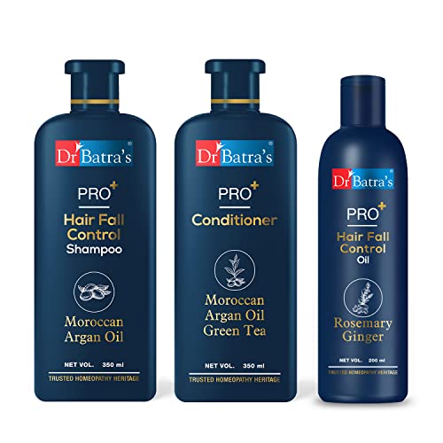 Dr Batra’S® Pro+ Hair Fall Control Shampoo – 350Ml, Pro+ Conditioner 350 Ml And Pro+ Hair Fall Control Oil – 200Ml