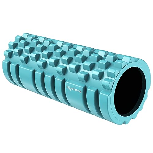 Lifelong Roller For Back Pain, Deep Tissue Massage & Body Pain High Density Foam Roller For Exercise In Gym, Back Roller For Muscle Recovery|Massage Roller For Stretching(Llfr01, Blue & Black)