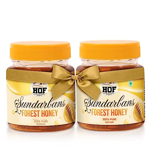 Bevzilla House Of Farms Sundarbans Wild Forest Honey-400Gm (200 Gram X 2) |100% Pure Honey | No Sugar Adulteration, Natural Immunity Booster | Raw, Unprocessed | Naturally Rich In Antioxidants
