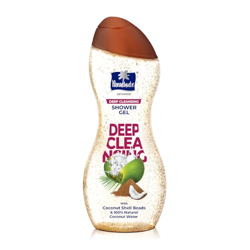 Parachute Advansed Deep Cleansing Shower Gel, Gentle Daily Exfoliation With Coconut Shell Beads And Coconut Water | 100% Soap Free, Paraben Free Dermat Tested| 250Ml