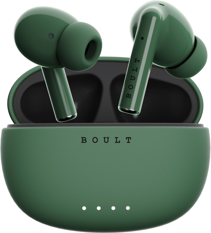 Boult Audio W20 With Zen Enc Mic, 32H Battery Life, Low Latency Gaming, Made In India, 5.3V Bluetooth Headset(Pine Green, True Wireless)