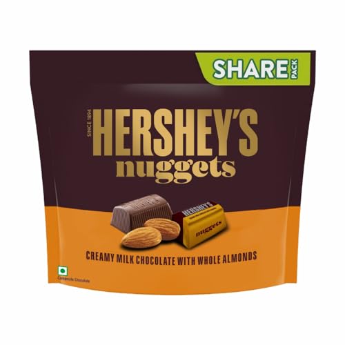 Hershey’S Nuggets Creamy Milk With Whole Almonds | Crunchy Chocolaty Delight 130.2G