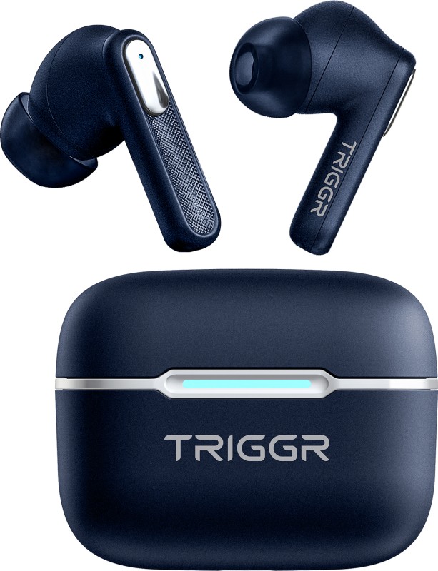Triggr Ultrabuds N1 With Enc, 40H Battery, Trucomm Calling, 40Ms Latency Gaming, V5.3 Bluetooth Headset(Blue, True Wireless)