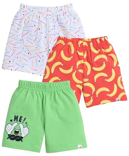 Bumzee White & Green Boys Shorts Pack Of 3 Age – 3-6 Months (Peb8223B-Wht.Grn)