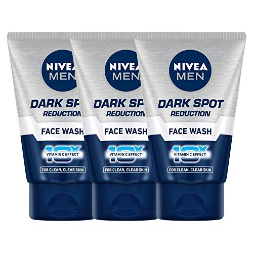 Nivea Men Dark Spot Reduction Face Wash 100 G (Pack Of 3)| With Ginko And Ginseng Extracts For Clean, Healthy & Clear Skin In Summer | 10 X Vitamin C Effect For Radiant Skin |For Dark Spot Reduction