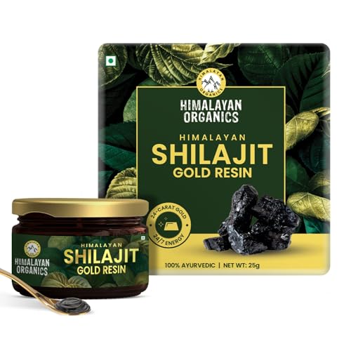 Himalayan Organics Shilajit Gold Resin – 25G | Contains 24 Carat Gold | 100% Ayurvedic | Pure And Natural Shilajeet | Helps To Boost Immunity, Energy, Strength, Stamina, And Overall Health – 25G