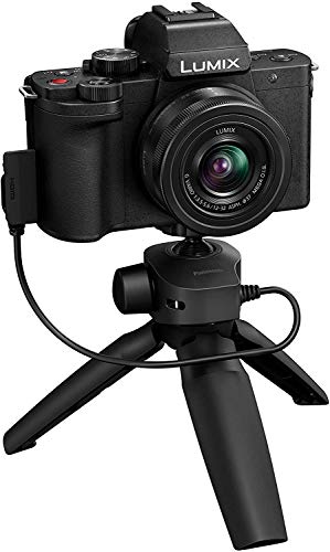 Panasonic Lumix G100 4K Mirrorless Vlogging Camera (Black) With Bluetooth Tripod Grip, Built-In Mic & 12-32Mm Lens, Micro Four Thirds Sensor, Flip Screen, 5-Axis Is, 4K 24P 30P Video (Dc-G100Vgw-K)