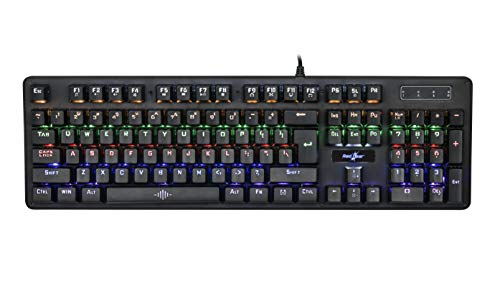 Redgear Shadow Amulet Mechanical Keyboard With Clicky Blue Switch, Rainbow Led Modes, Windows Keylock And Floating Keycaps, Wired