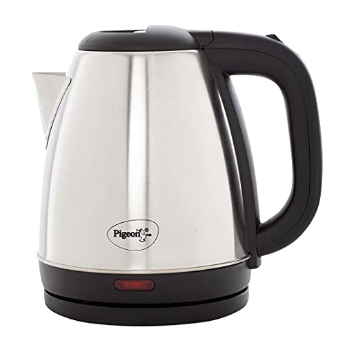Pigeon Amaze Plus Electric Kettle 1.5 L, Stainless Steel Body With Auto Shut-Off Feature Used For Boiling Water – (Silver)