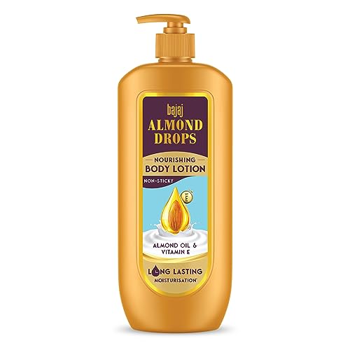 Bajaj Almond Drops Nourishing Body Lotion I Long Lasting Moisturization I Almond Oil & Vitamin E I 600Ml