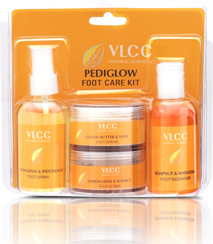 Vlcc Pedi Glow Foot Care Kit – Scrub, Cleanser, Cream & Spray(Set Of 4)
