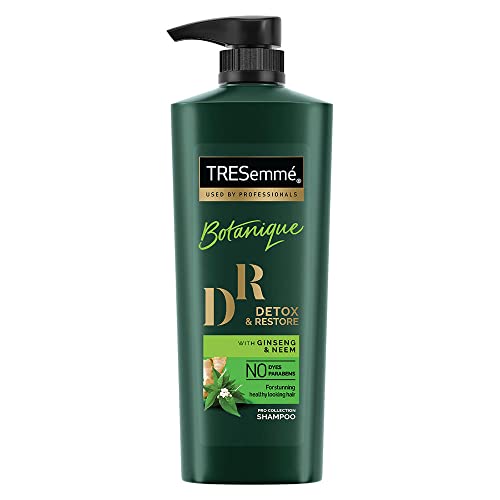 Tresemme Detox & Restore Shampoo, With Ginseng And Neem, No Dyes, No Parabens, Safe For Colour-Treated Hair, 580 Ml