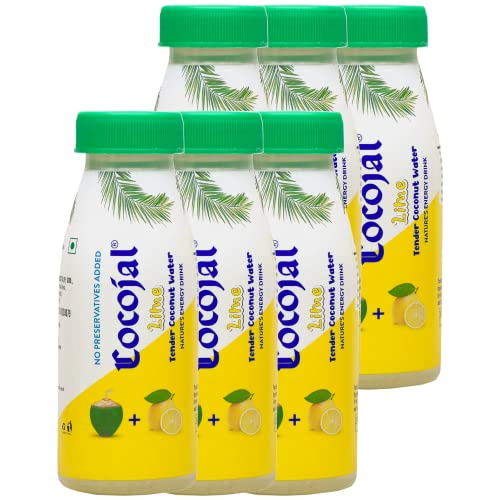 Cocojal Lime Tender Coconut Water | No Added Preservatives | No Added Flavours | Not From Concentrate | 200 Ml (Pack Of 6)