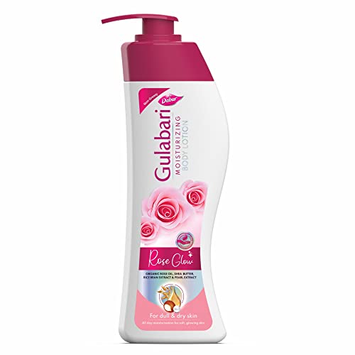 Dabur Gulabari Perfumed Body Lotion – 400Ml For Dry & Dull Skin, Made With 100% Organic Rose Oil, Dermatologically Tested And Paraben Free