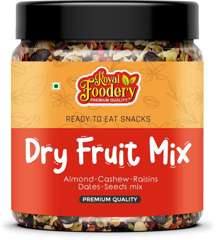 Royal Foodery Premium Mixed Dryfruits Healthy Dried Nutmix Trial Mix With Assorted Seeds&Nuts Almonds, Amla, Cashews, Kiwi, Raisins, Dry Dates, Kernels(1 Kg)