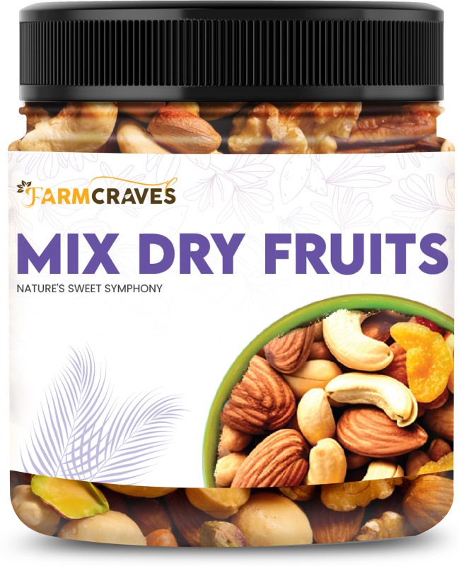 Farmcraves Mix Dry Fruits 1 Kg – Almond, Cashew, Apricot, Green & Black Raisins, Kiwi(1000 G)