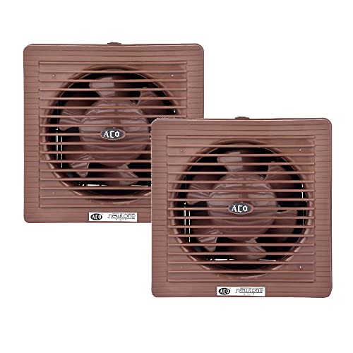 Aco® Ventilating Newtone Exhaust Fan A151P For Home, Bathroom And Kitchen |150Mm | 100% Copper Motor (Brown) : Pack Of 2