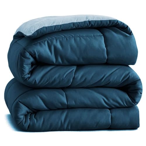 Bsb Home Microfibre All Season/Ac/Summer Solid Reversible Double Bed Comforter Blanket | Blanket | Dohar | Duvets – (220 Gsm, Aqua And Blue)