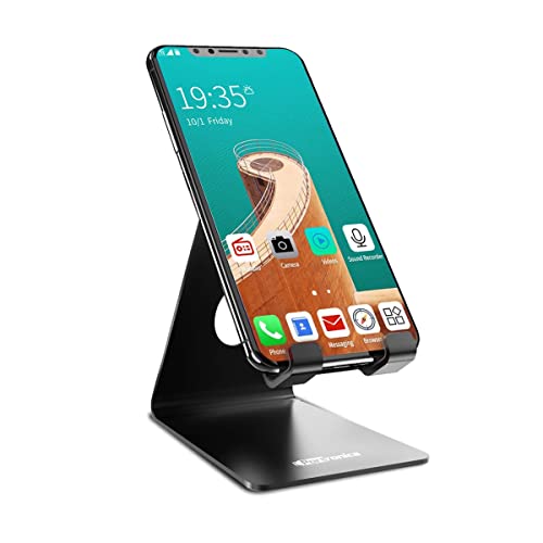 Portronics Modesk Universal Mobile Holder Stand With Metal Body, Anti Skid Design, Light Weight For All Smartphones, Tablets, Kindle, Ipad(Black)