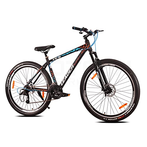 Leader Xr-5 29T 21-Speed Alloy Mtb Cycle | Free Pan India Installation| Dual Disc Brake And Front Suspension Ideal For 12+ Years Unisex | 18 Inch Frame | Black