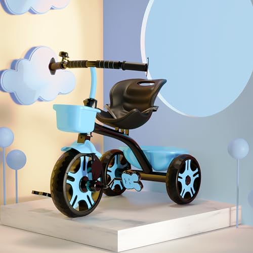 Cockatoo Rat&Cat Series Mini-Cruise Trike,Tricycle For Kids,Tricycle With Eva Wheels, Bell & Storage Basket,Tricycles For Kids 1 To 5 Years, Upto 45Kg(6 Month Warranty)