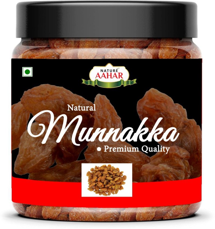 Nature Aahar Premium Jumbo Munakka||Juicy Abjosh||Jumbo Golden Raisins With Seeds (900Gm)Jar Raisins(900 G)