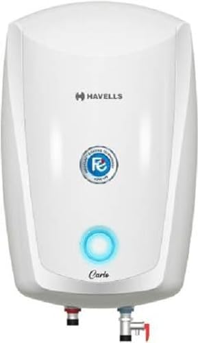 Havells Carlo 5 Litre Instant Water Heater, 3000 Watt, Warranty: 5 Year On Inner Container And 2 Years Comprehensive (White) Wall Mount