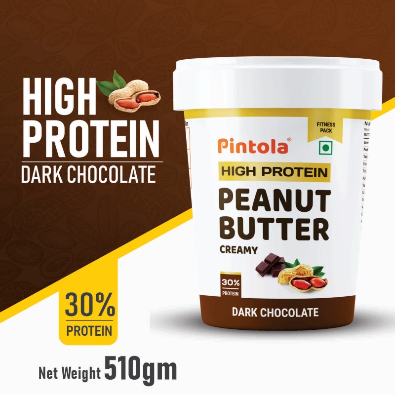 Pintola High Protein Peanut Butter (Dark Chocolate) (Creamy) 510 G