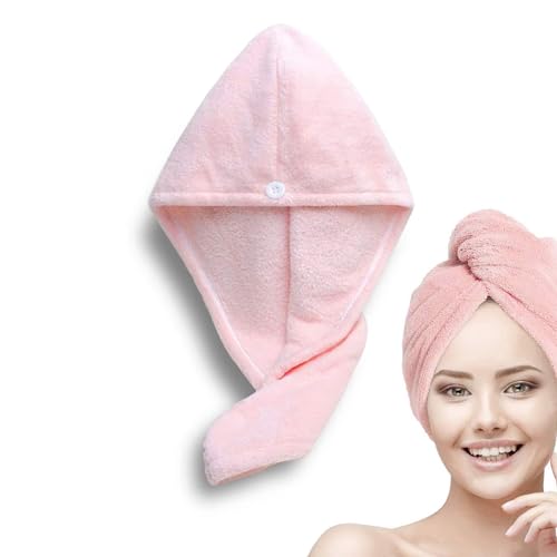 Status Contract Set Of 2 Hair Towel Super Absorbent Quick Dry Towel Bathrobe Magic Hair Warp Towel Super Quick-Drying Microfiber Bath Towel Bath Towel (Pink – 2)