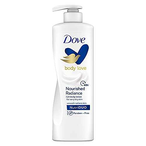 Dove Body Love, Nourished Radiance Body Lotion, 400 Ml, For Soft Radiant Skin, 48Hrs Long-Lasting Moisturization, Plant Based, Paraben-Free