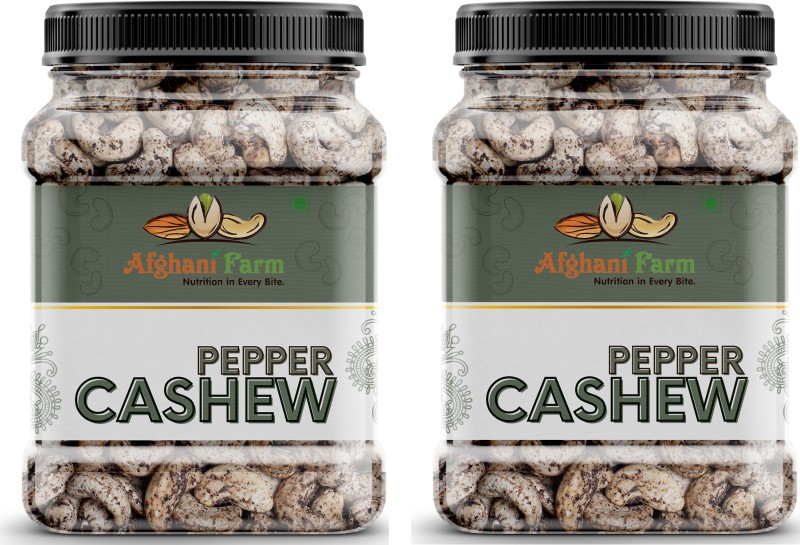 Afgani Farm Black Pepper Cashew Nut Kaju(500 X 2) Cashews(1000 G)