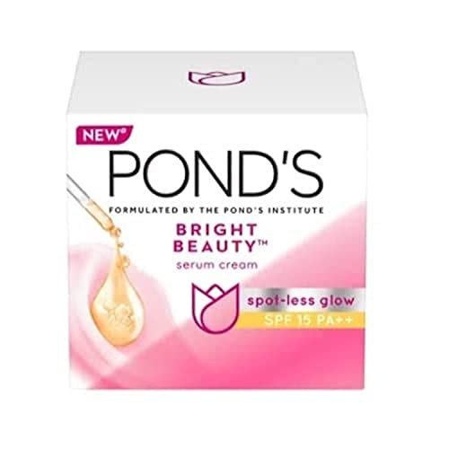 Pond’S Bright Beauty Spf 15 Pa ++ Day Cream 50 G, Non-Oily, Mattifying Daily Face Moisturizer – With Niacinamide To Lighten Dark Spots For Glowing Skin