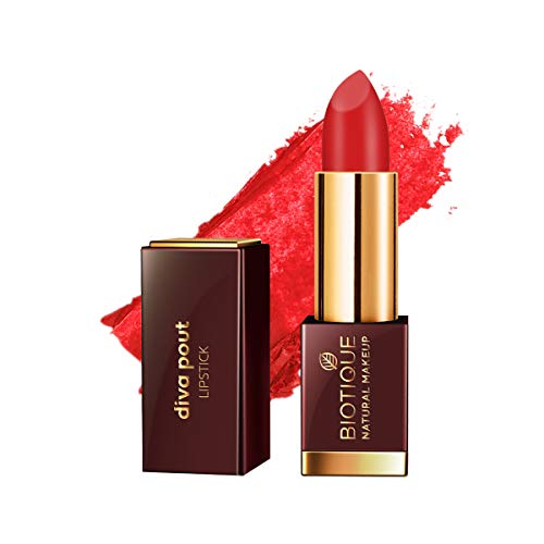 Biotique Natural Makeup Matte Diva Pout Lipstick – Salsa Crush, 4G