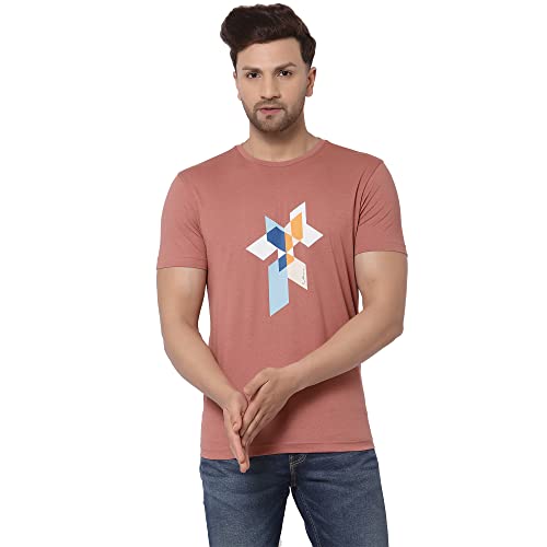 Red Tape Men’S Graphic Regular T-Shirt (Rhp0903_Pale Pink S)