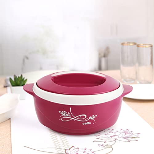 Cello Sapphire | Insulated Inner Steel Casserole | Bpa Free | Food Grade | Serving 1500Ml, Pink