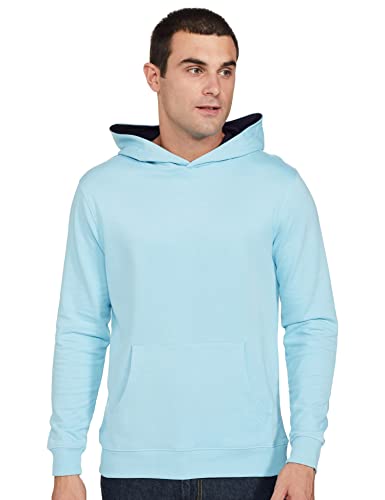 Diverse Men’S Cotton Blend Neck Hooded Full Sleeve Sweatshirt (Dcmssf03Rc21L38-4275M_Pastel Blue_M)