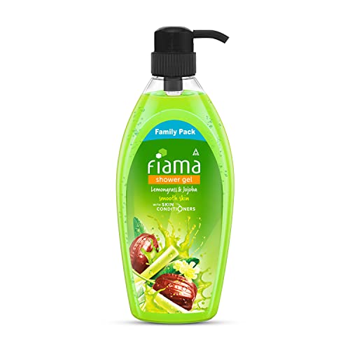 Fiama Shower Gel Lemongrass & Jojoba Body Wash With Skin Conditioners For Smooth Skin, 900 Ml Bottle, Family Pack