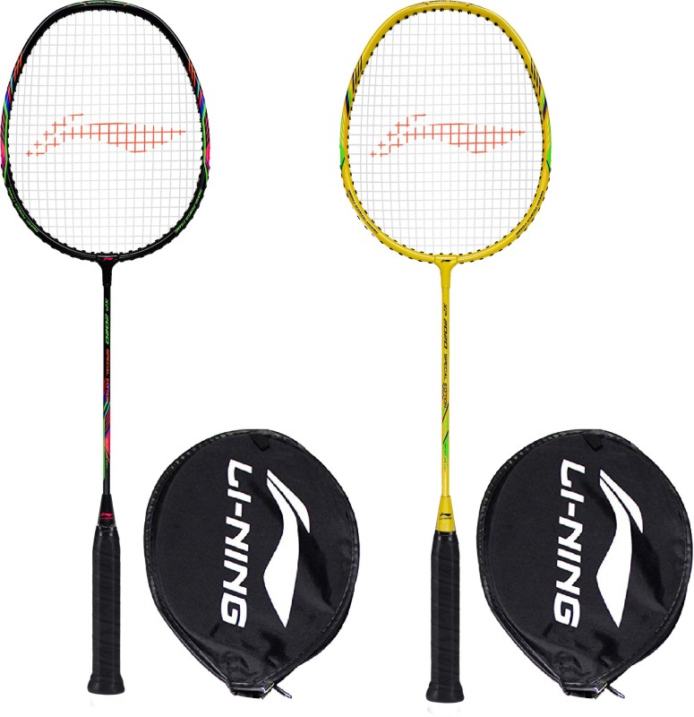 Li-Ning Xp 2020 Black, Yellow Strung Badminton Racquet(Pack Of: 2, 90 G)