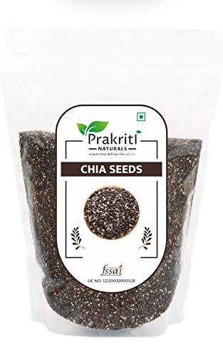 Prakriti Naturals Chia Seed Omega-3 Seeds For Eating | Non-Gmo And Fibre Rich Seeds | Best For Weight Loss | Healthy Snacks (1 Kg)
