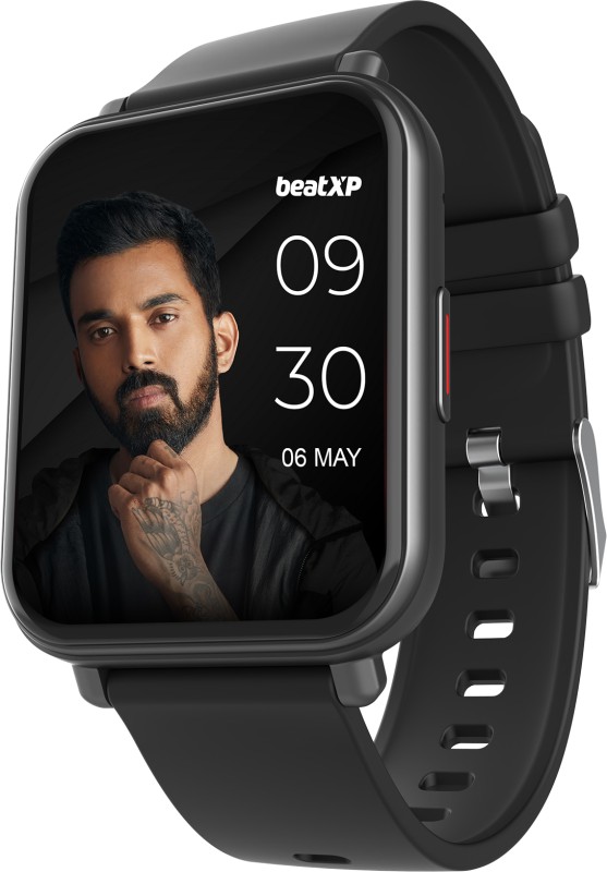 Beatxp Unbound Neo 1.8″ Super Amoled Display, Bt Calling, 500Nits Brightness Smartwatch(Electric Black Strap, Free Size)