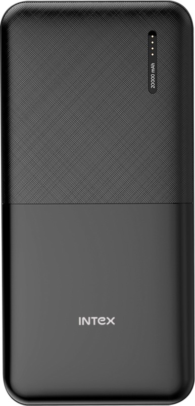 Intex 20000 Mah 12 W Power Bank(Coal Black, Lithium Polymer, Fast Charging For Mobile)